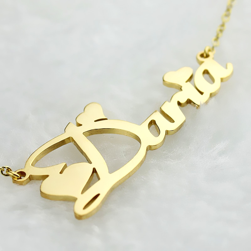 Gold Baby Name Necklace