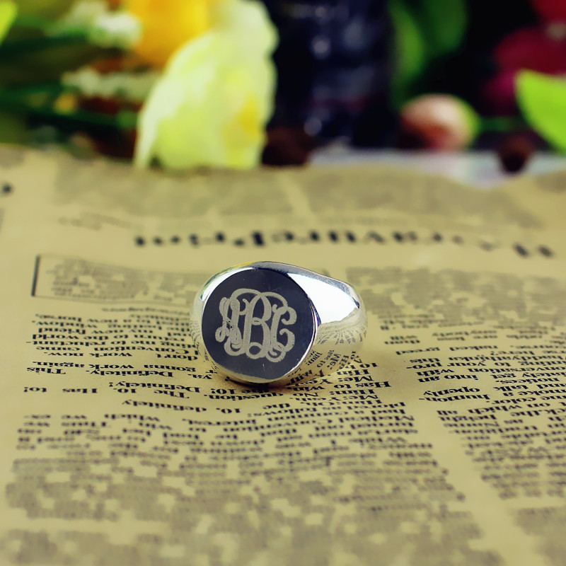 Graduation Class Ring Engraved Monogram